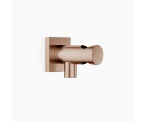 Coude de raccordement mural Dornbracht avec support de douche intégré, rosace carrée 60x60mm, 28490970-42, Couleur: bronze brossé