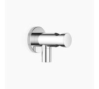 Coude de raccordement mural Dornbracht avec support de douche intégré, rosace ronde 60mm, 28490660-00, Couleur: chrome
