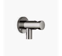 Coude de raccordement mural Dornbracht avec support de douche intégré, rosace ronde 60mm, 28490660-19, Couleur: Chrome foncé