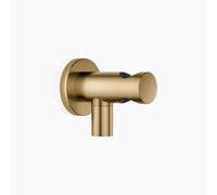 Coude de raccordement mural Dornbracht avec support de douche intégré, rosace ronde 60mm, 28490660-39, Couleur: Dark Brass brossé