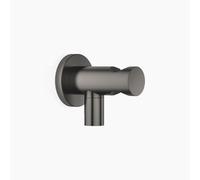 Coude de raccordement mural Dornbracht avec support de douche intégré, rosace ronde 60mm, 28490660-99, Couleur: foncé Platine mat
