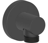 Coude de raccordement mural Duravit, rosace ronde, 55x80mm, UV0630008046, Couleur: Noir Mat