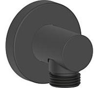 Coude de raccordement mural Duravit UV0630008046 DN 15, rosace ronde, noir mat