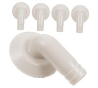 Coude de Raccordement pour Climatiseur 18mm, 5 Pièces, Blanc | Plastique Léger, pour Tuyau de Vidange et Unité Extérieure, Ambiance Estivale, Raccord de Tuyau Coudé