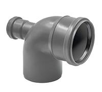 Coude de réduction HT DN 110 × 50 90° arrière gris | plastique PP, surface intérieure lisse, raccord étanche durable