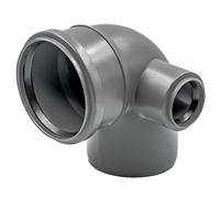 Coude de réduction HT DN 110 × 50 90° droite gris | coude de dérivation HT, silencieux et résistant à la température