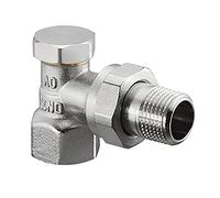 Oventrop Combi 2 Radiateurs salle de bain retour raccord à vis 1091062 DN 15, coin, laiton nickelé