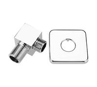 Coude de sortie de douche en laiton massif - Finition en laiton massif Chrome Sortie de douche à main carrée Coude Vanne d'angle dissimulée fixée au mur coude douche sortie