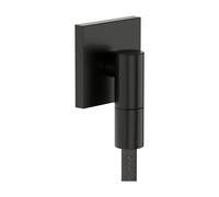 Coude De sortie Hansgrohe FixFit Fine E avec clapet anti-retour 65x65x40mm Chrome Noir Brossé 28883340