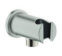 GROHE Coude de sortie murale Rainshower 26658DC0 1/2" avec support, rosace ronde acier inoxydable