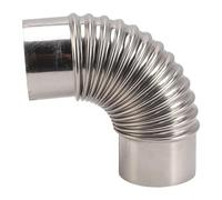 Coude de tuyau de poêle, 1 pièce, tuyau de poêle à 90 degrés, accessoires de poêle à bois de camping en plein air, tube de four en acier inoxydable, extension de cheminée, tube adaptateur de conduit d