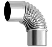 Coude De Tuyau De Poêle À 90 Degrés 3,15pouces/80mm, Conduit De Cheminée En Acier Inoxydable for Poêle À Bois De Camping Extérieur, Cheminée, Tuyau D'échappement De Chauffe-eau(1pcs)