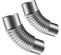 Coude de tuyau de poêle à bois, Adaptateur de conduit cheminée en acier inoxydable 45° 2,75 pouces, pièces 7 cm 45, coude tuyau poêle