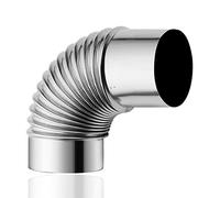 Coude de tuyau de poêle, Coude de tuyau poêle, coude four, rallonge cheminée, tube adaptateur conduit fumée en acier inoxydable, accessoires à bois