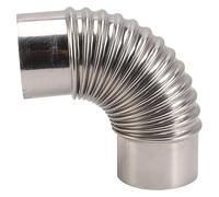 Coude de tuyau poêle, 1 pièce, 90 degrés, for cheminée, camping, extérieur, accessoires à bois, tube four en acier inoxydable, rallonge, adaptateur conduit fumée(100mm)