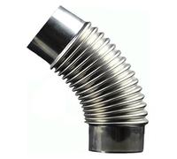 Coude de tuyau poêle, 1 pièce, coude four à 45 degrés, conduit cheminée en acier inoxydable for camping plein air, accessoires bois(100mm)