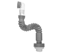 Coude de Vidange Anti-odeur 45mm avec Tuyau Flexible, Plastique | Clapet Interne, Raccord PVC Ppr, Sortie Latérale, pour Meubles Étroits et Évacuation Hygiénique