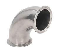 Coude de virole sanitaire raccord de tuyau à 90 degrés coude de serrage résistant à haute pression pour systèmes de plomberie industriels construction durable en acier inoxydable (76)