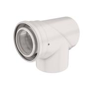 Coude de visite 87° condensation 80/125mm en PPTl/Alu - UBBINK - 330284