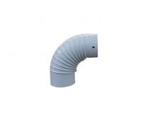 Coude d'échappement 90°, o150 mm, émaillé blanc