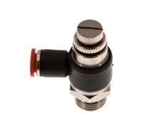 Coude d'entrée pour silencieux de contrôle de débit 8 mm - G3/8'' laiton/PA 66