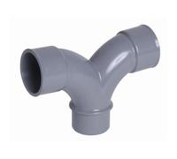 NICOLL COV50126 Coude mâle-Femelle Double parallèle à 87°30 Gris Ø 40 mm, Emboîtement Facile, PVC Lisse et Non microporeux, Résiste aux Chocs, Pas d'obturation grâce au Rayon de courbure