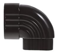 Coude Eau Pluviale en Alliage D’aluminium Noir, Raccord 90 Degrés | Surface Brossée Résistante à L’usure, Étanchéité, Guide D’écoulement des Eaux