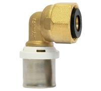 Coude écrou tournant multicouche à sertir 20mm x 15/21 - 1/2" Fixoconnect