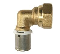 Coude écrou tournant PER à sertir 16mm x 15/21 - 1/2" Fixoconnect