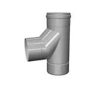 Coude égal à 87° avec pied - simple paroi - eka complex E 100 mm