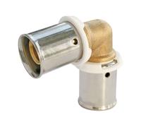 Somatherm - Coude égal à sertir PER Ø12 - Acier inoxydable, installation rapide, NF