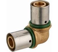 Coude égal à sertir profil TH pour tube PER NOYON & THIEBAULT - Ø 16 mm Bague à sertir en inox - 3788-16L1 G