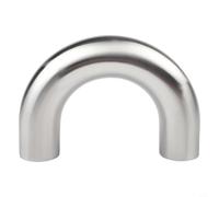 Coude en acier inoxydable poli à 180 degrés en forme de U 304 pour les applications de pliage de tuyaux et de réparation automobile (51 mm)