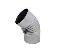 Coude en aluminium Bertrams 14BG45-60 45°, Ø 60 x 1930 mm, nervuré