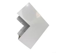 Coude en métal plat à 90° - 10,2 cm - Sans conduit - Pour mini climatisation ou pompe à chaleur - Cache-câble décoratif avec acier de calibre 24 résistant aux intempéries - Pour une installation