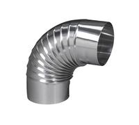 Coude équerre 90° plissé aluminium D111mm - - 392111