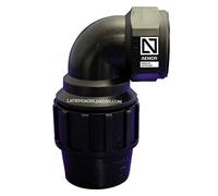 Coudé Femelle Suinga PE 50mm x 1 1/2’’ | Certifié AENOR | Plomberie, irrigation et travaux | Accessoire pour tuyaux en polyéthylène noir