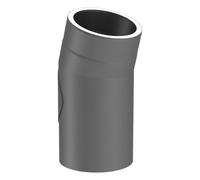 Coude fixe 15° - double paroi - avec trappe d’entretien - gris - Tecnovis TEC-Protect 150mm