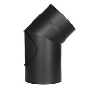 Coude fixe 15° - double paroi - avec trappe d’entretien - noir - Tecnovis TEC-Protect 150mm