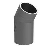 Coude fixe 30° - double paroi - avec trappe d’entretien - gris - Tecnovis TEC-Protect 150mm
