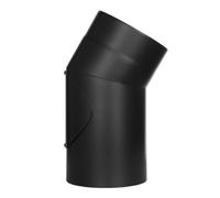 Coude fixe 30° - double paroi - avec trappe d’entretien - noir - Tecnovis TEC-Protect 150mm