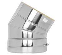 Coude fixe 30° inox - double paroi - TEC-DW-STANDARD 180 mm