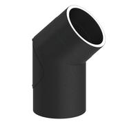 Coude fixe 45° - double paroi - avec trappe d’entretien - noir - Tecnovis TEC-Protect 150mm