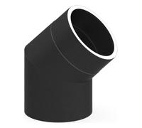 Coude fixe 45° - double paroi- noir - Tecnovis TEC-Protect 150 mm