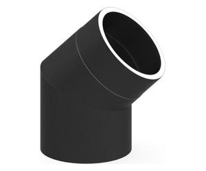 Coude fixe 45° - double paroi- noir - Tecnovis TEC-Protect 150 mm