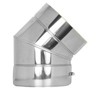 Coude fixe 45° inox - double paroi - TEC-DW-STANDARD 300 mm