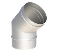 Coude fixe 45° inox - simple paroi - Tecnovis TEC-EW-CLASSIC 130 mm