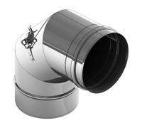 Coude fixe 87° avec trappe d’entretien - simple paroi - Tecnovis TEC-EW-CLASSIC 130mm
