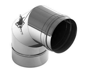Coude fixe 87° avec trappe d’entretien - simple paroi - Tecnovis TEC-EW-CLASSIC 180mm