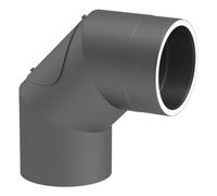 Coude fixe 90° - double paroi - avec trappe d’entretien - gris - Tecnovis TEC-Protect 150mm